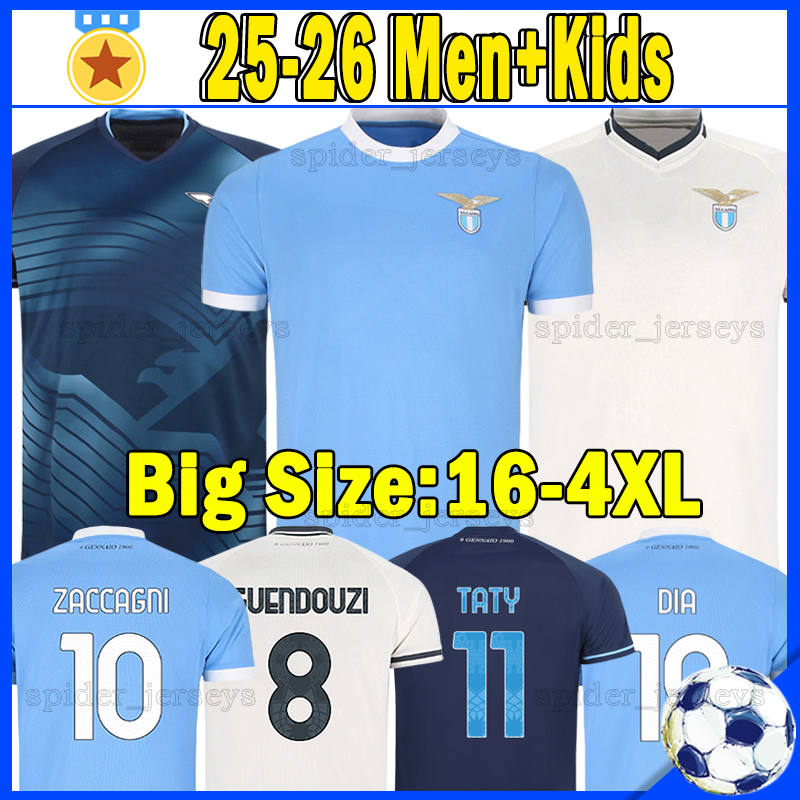 XXXL 4XL 25 26 LaZiO soccer Jerseys ZACCAGNI PEDRO VECINO GUENDOUZI TATY 2025 2026 ROMAGNOLI ISAKSEN football shirts PEDRO LAZZARI ROVELLA men uniforms kids kits set