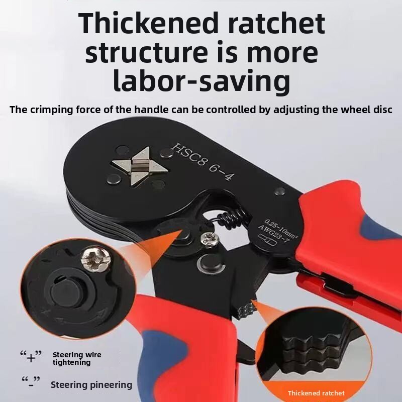 Cold Press Electrician Special Tube Needle Type Terminal Crimping Pliers Manual Wiring Clamp Tool Opening