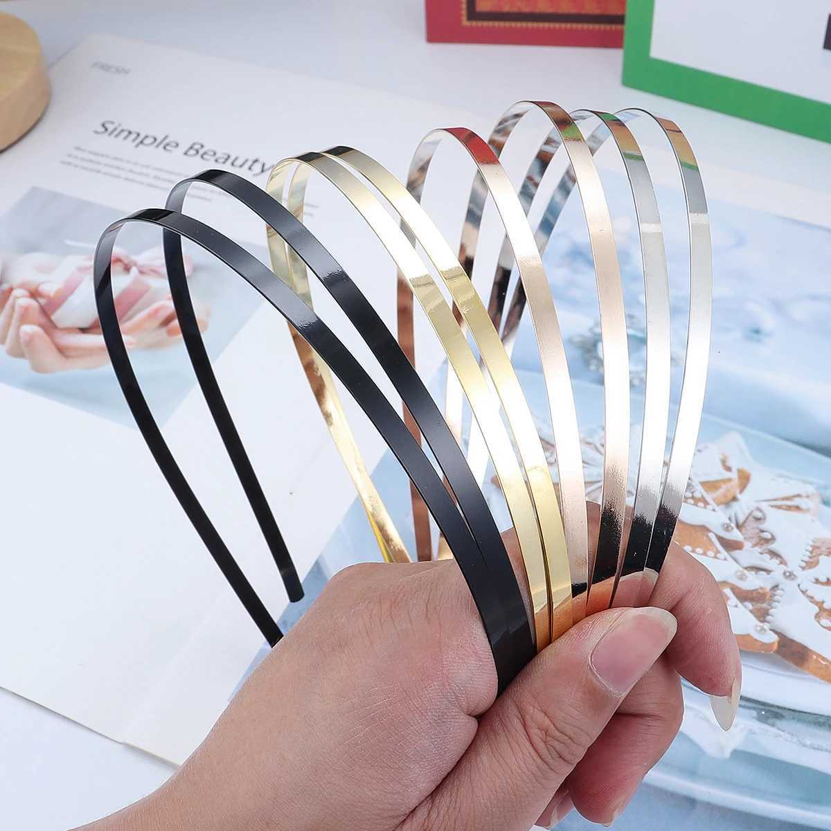 10Pcs Metal b1x14cm Simple Hair Fixing Band Hoop Unisex Band for DIY Making Hairband Accessories X250812