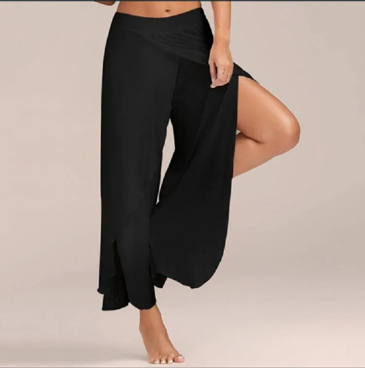 woman trousers autumnwinter wide-legged pants yoga solid color hollow out fashion womans Trousers drop JUFk003 250811