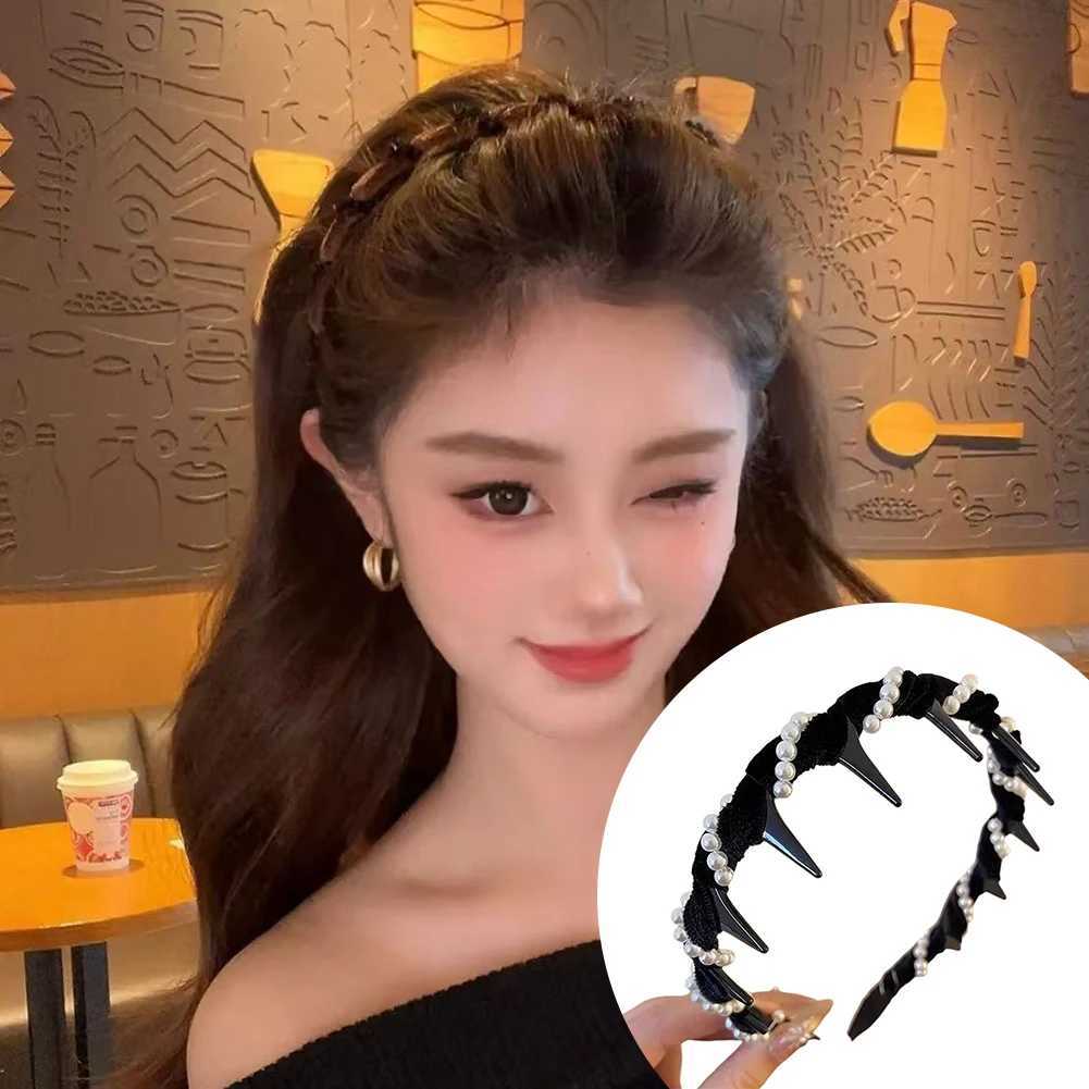 1920s Band Vintage High Cranium Artificial Pearl Hairband Rhinestones Hair Accessories Sweet Fashion Little Girls Hair Hoop X250812