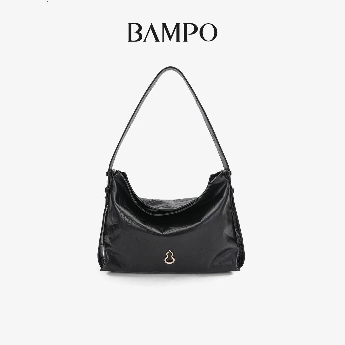BAMPO 2025 New Hobo Medium Size Top Grain Leather Tote Commuter Crossbody Shoulder Bag