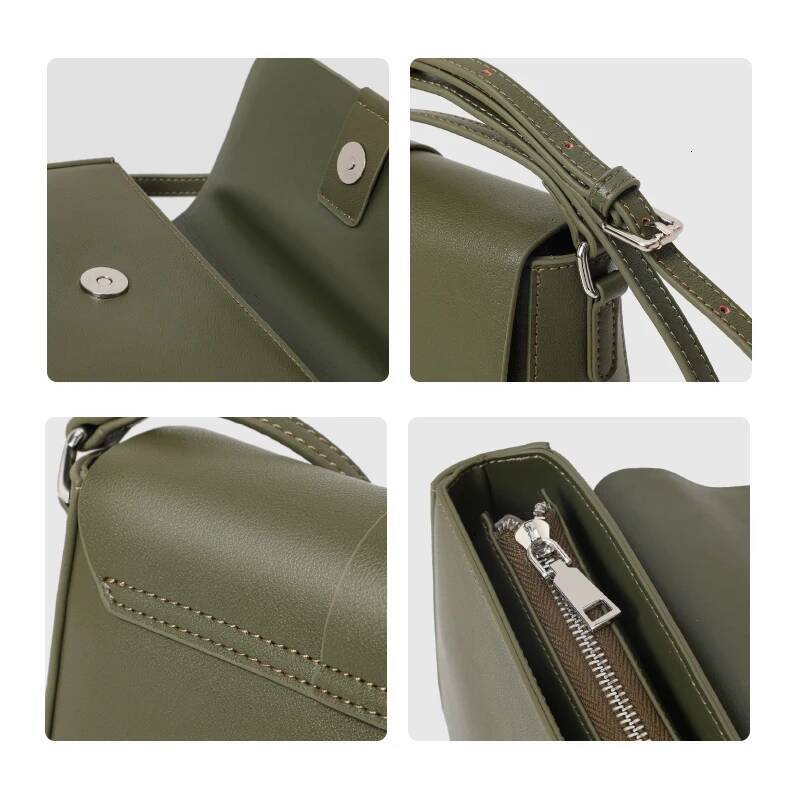 Aidrani Genuine leather women's crossbody 100% soft cowhide shoulder stylish and simple square bag ddmymarket