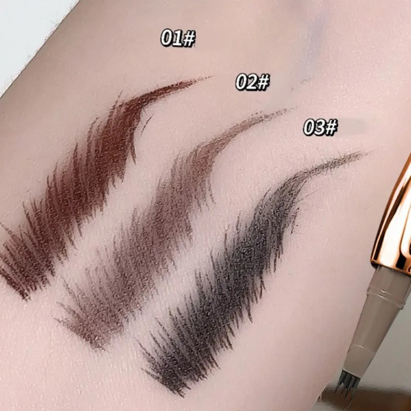 Four Fork Brow Pencil Wild Natural Eyebrow Waterproof Sweatproof Long Lasting Liquid Eyebrow Pencil Eyebrow Tint Makeup Cosmetic 250809