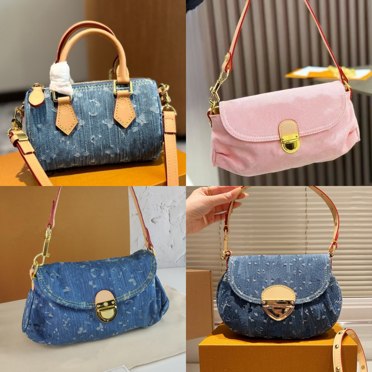 denim Luxury designer bags designer demin purse jean shoulder bags designers woman crossbody bag blue purses vintage handbags designer for women tote bags1