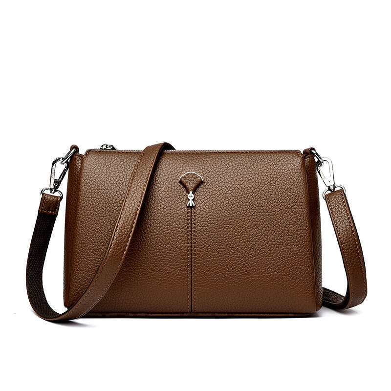 2025 Summer New Women's Single Shoulder Crossbody Simple Versatile Large Capacity Multi-Compartment Mom Bag