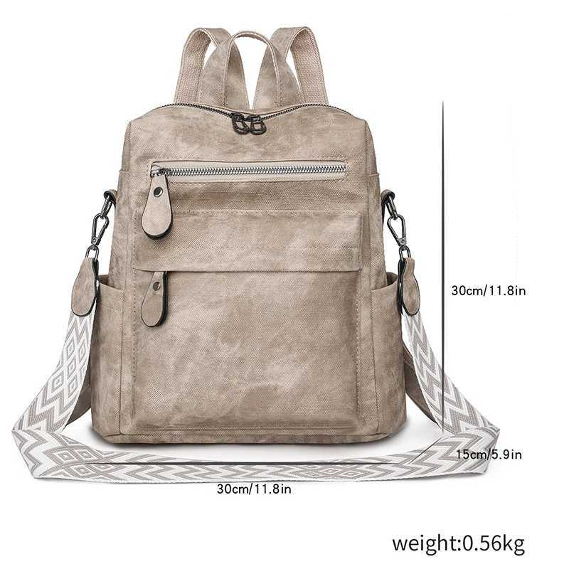 1 anti-theft medium-sized classic backpack minimalist adjustable shoulder bag very suitable for outdoor travel and back to sc Y250811