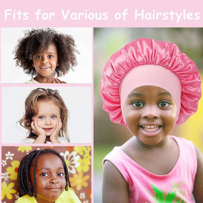 4PCS/LOT Kids Printing Stain Bonnet Baby Turban African Children Printing Bonnet Sleeping Cap Boys Girls Night Sleeping Hats XJ250812