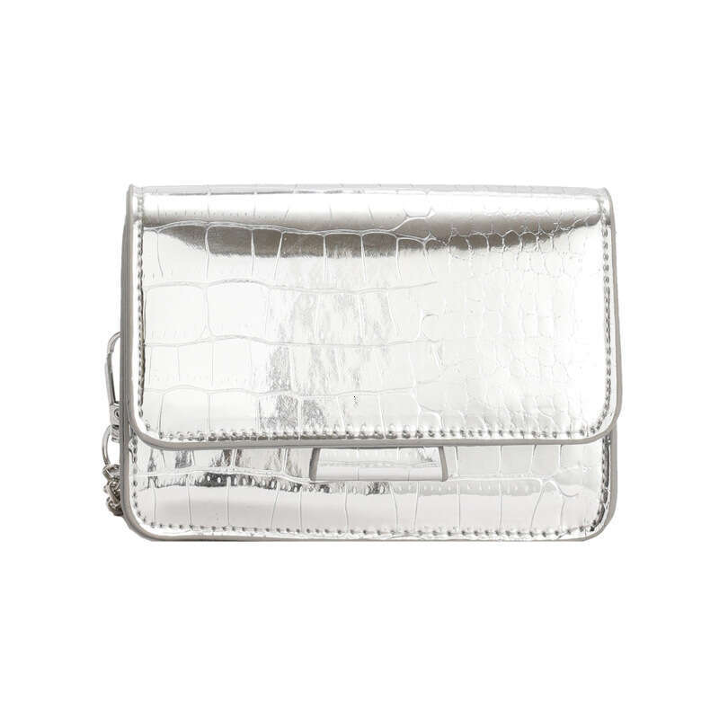 Small Square for Women 2025 New High-End Niche Summer Crossbody Silver Mini Bag