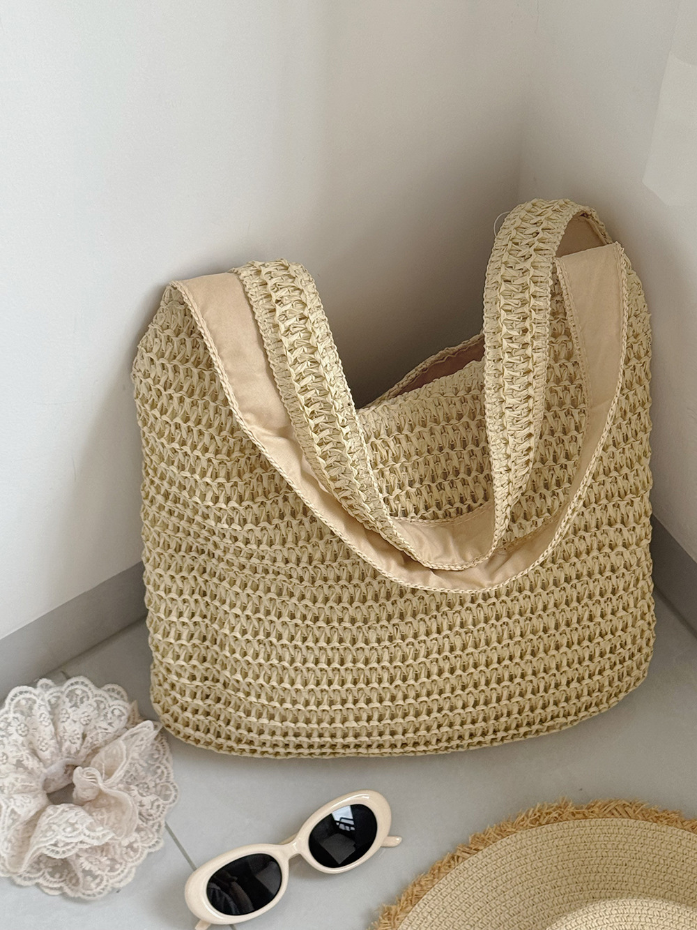 Summer Woven Handmade Straw Tote Shoulder Women s Casual Vacation Style Large Capacity Bag ddmymarket