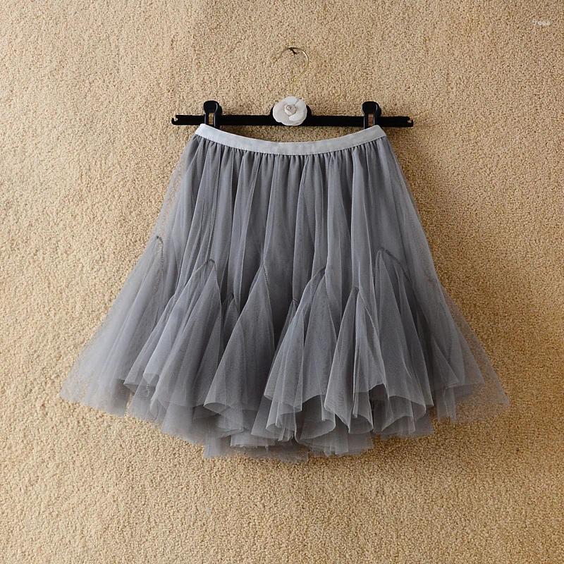 Skirts High Waist A-Line Skirt Women's Sle Summer Slimming Personali Splicing Ort Me Fluffy Thin