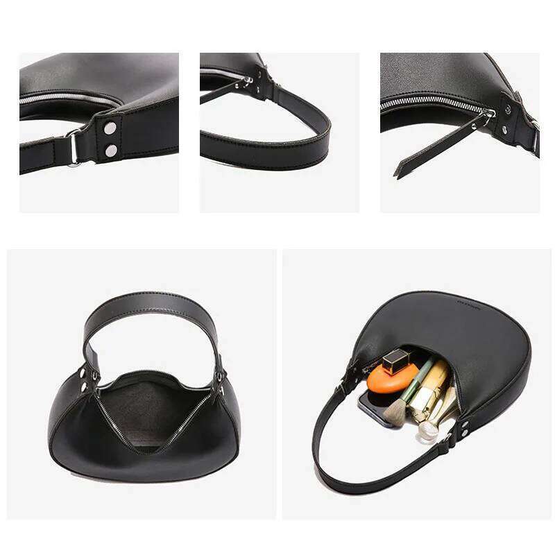 New Women S Cross Handbag Half Moon Fashionable Light Advanced Portable Large Capacity Shoulder Bag