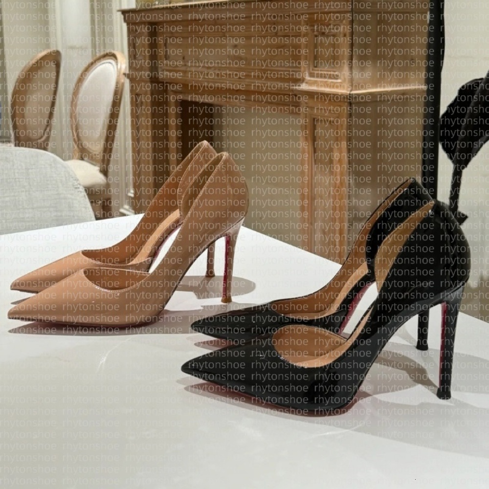 High Heels Womens Dress Shoes Slingback Pumps Ladies Sling Genuine luxury Leather Sandals Peep Toes Slides Wedding Mules 6cm 8cm 10cm 12cm Size 35-44