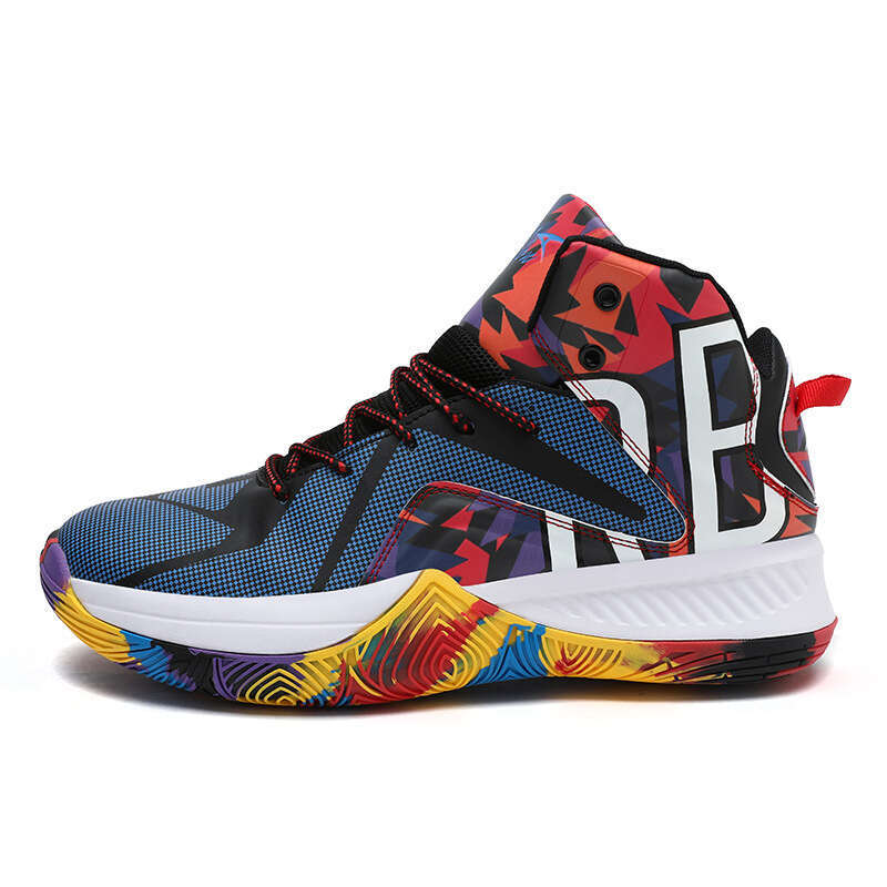 Free shipping Autumn Winter New Leather Basketball Shoes for Men and Women, Youth Large Size Sports Competition Boots, Grippy Non-Slip Sound