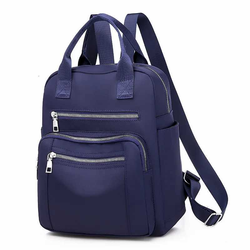 Women Backpack Travel Casual Waterproof Womens Shoulder Bags Female Large Capacity Oxford Rucksack Black Purse Y250811