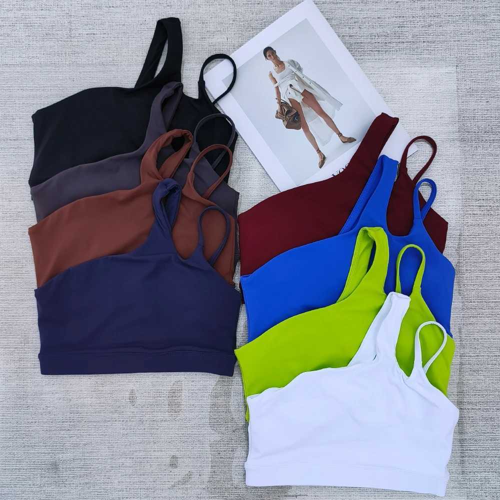 High Stretch Comfy One-Shoulder Sports Bra Underwear Women Bralette Fitness Gym Top Women Bra Running Workout Clothing Z250812