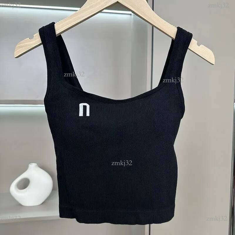 miu top womens tanks top designer tank top women miulys miulys shirt tank tops designer luxury vest sleeveless camis pure cotton fashionable knitted camisole tee ac2