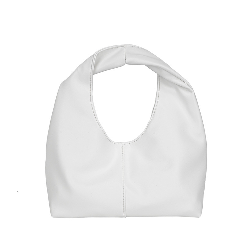 Spring New Soft Leather Dumpling Simple Handbag Fashion Patchwork Underarm Shoulder Bag for Women