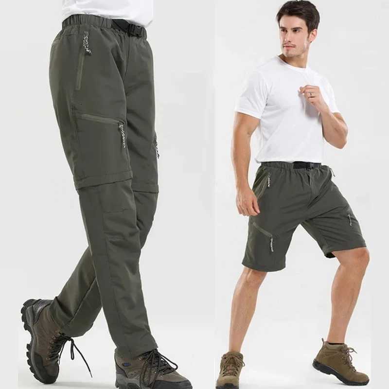 2023 Summer Sports Quick Dry Outdoor Hiking Fishing Running Camping Long Trouser Can Be Removed To Shorts Beach Trip Pants W250812