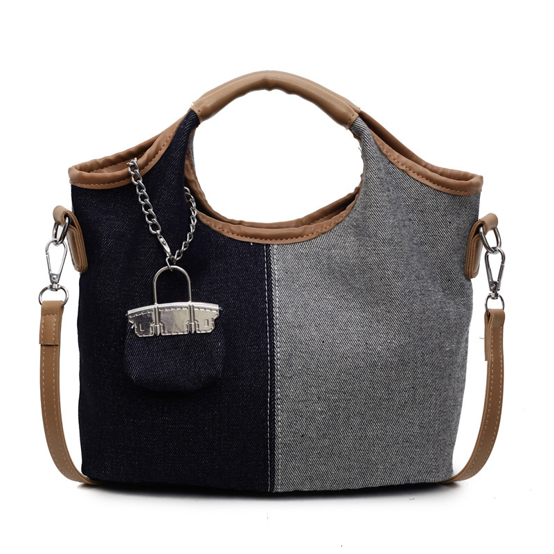 Design Denim for Women New Versatile Shoulder Crossbody Fashion Commuter Bucket Bag