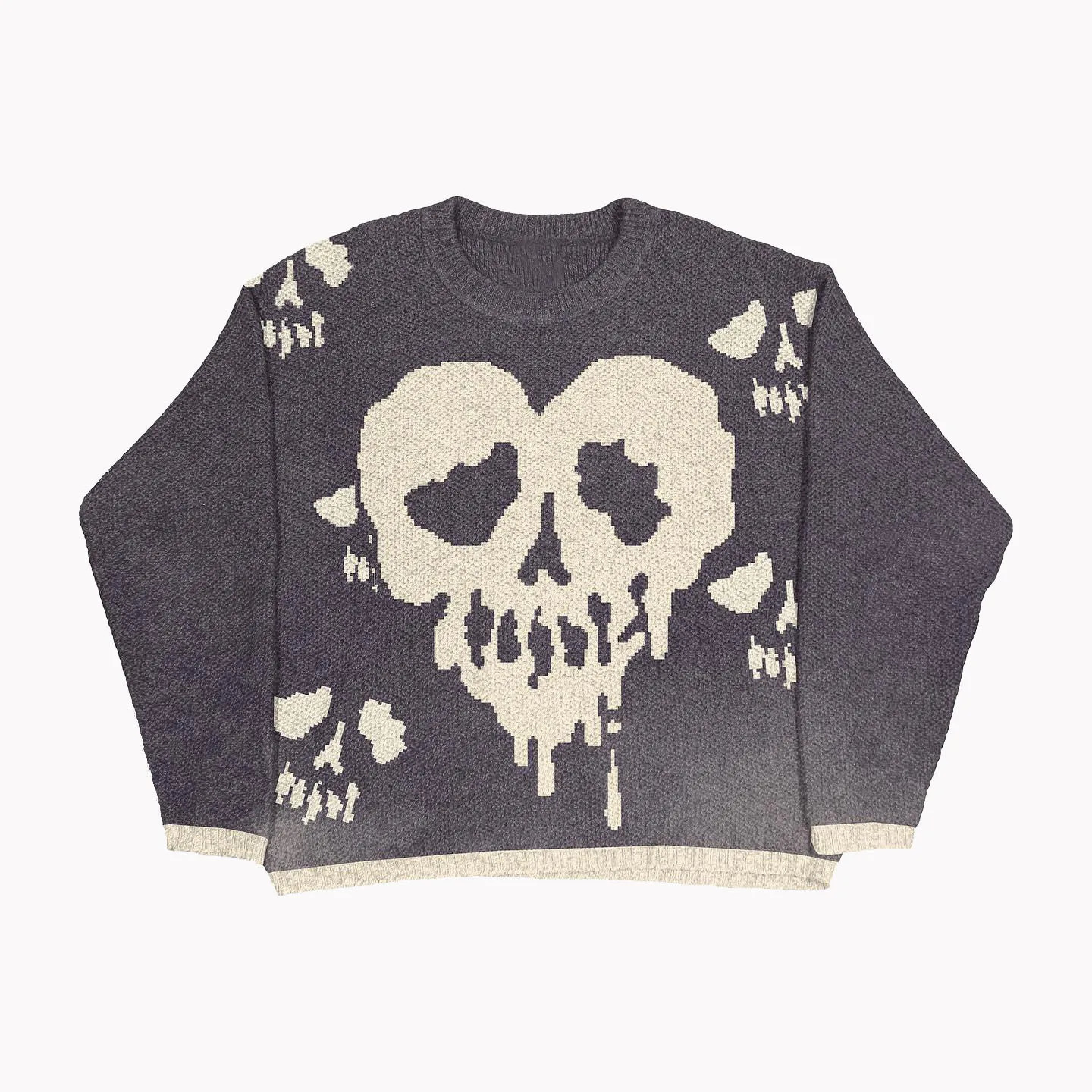 Men and Womens Hip Hop Knitted Sweater Harajuku Fashion Spider Pattern Printed Loose Top Casual Street Wear Pullover 20 250808