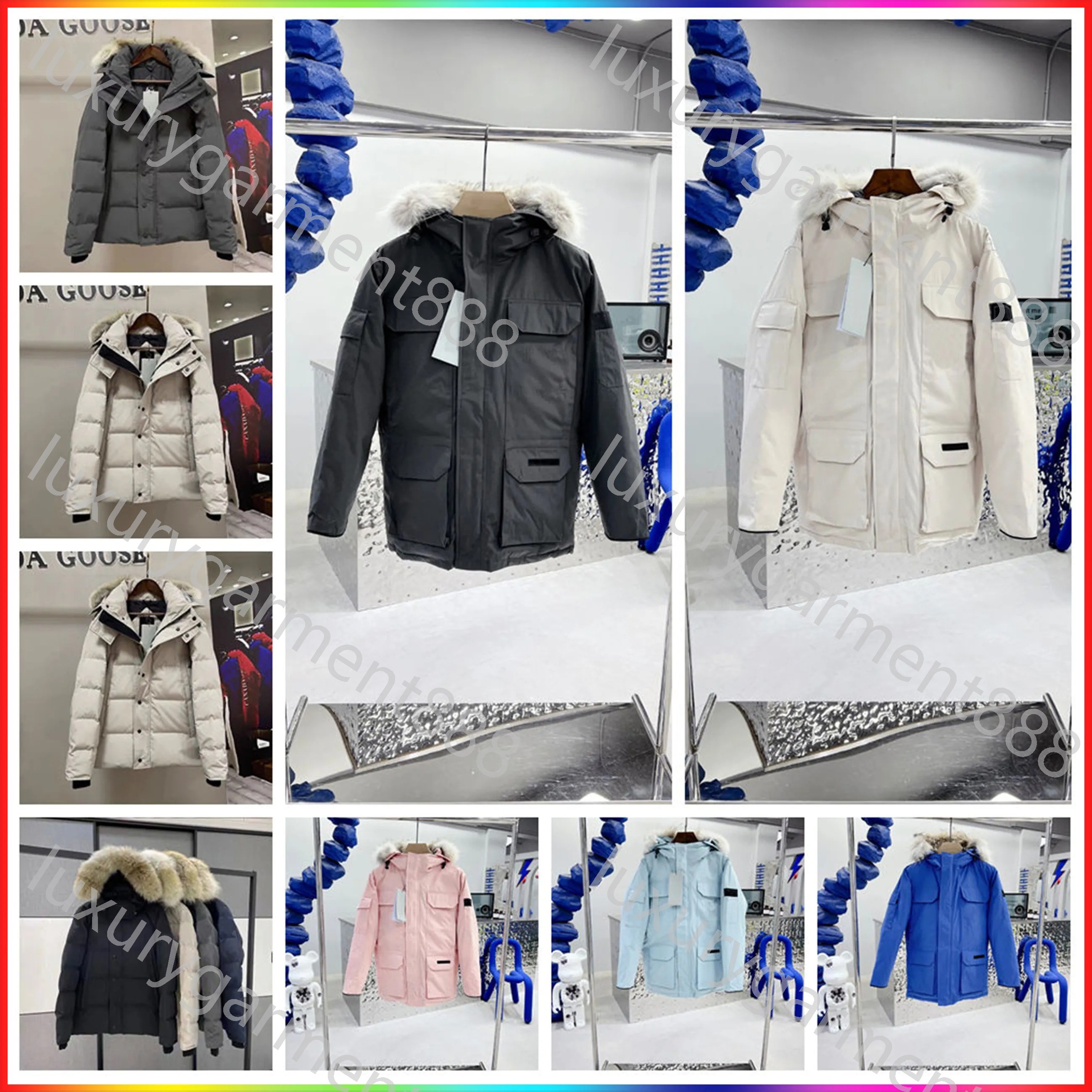 2025 Winter Puffer Jacket Coat Mens Parkas down Jacket real wolf Fur Hooded doudoune coat Budge Size parka Windbreaker Warm Men Zipper Thick goose Jackets man's Coats