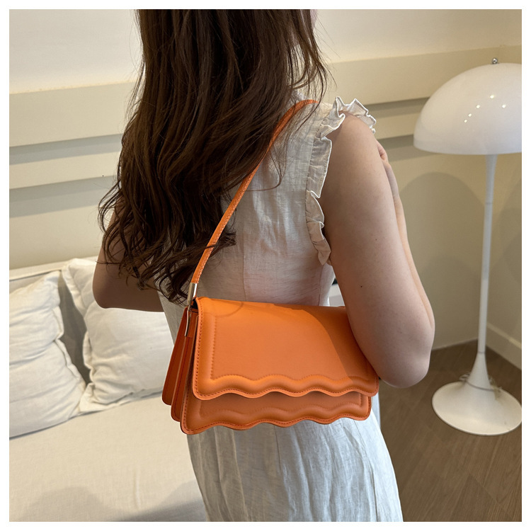 Free Shipping 2025 New Women's Designer Fashion Solid Color PU Shoulder Bag High Quality Elegant Lace Underarm Bag Wallet Banquet Bag