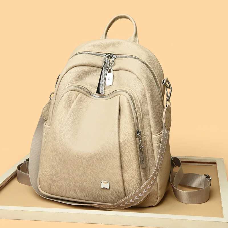 Designer Backpack Women Large Capacity Travel Bag FAshion High Quality Leather School Bags Casual Bagpack Elegant Y250811