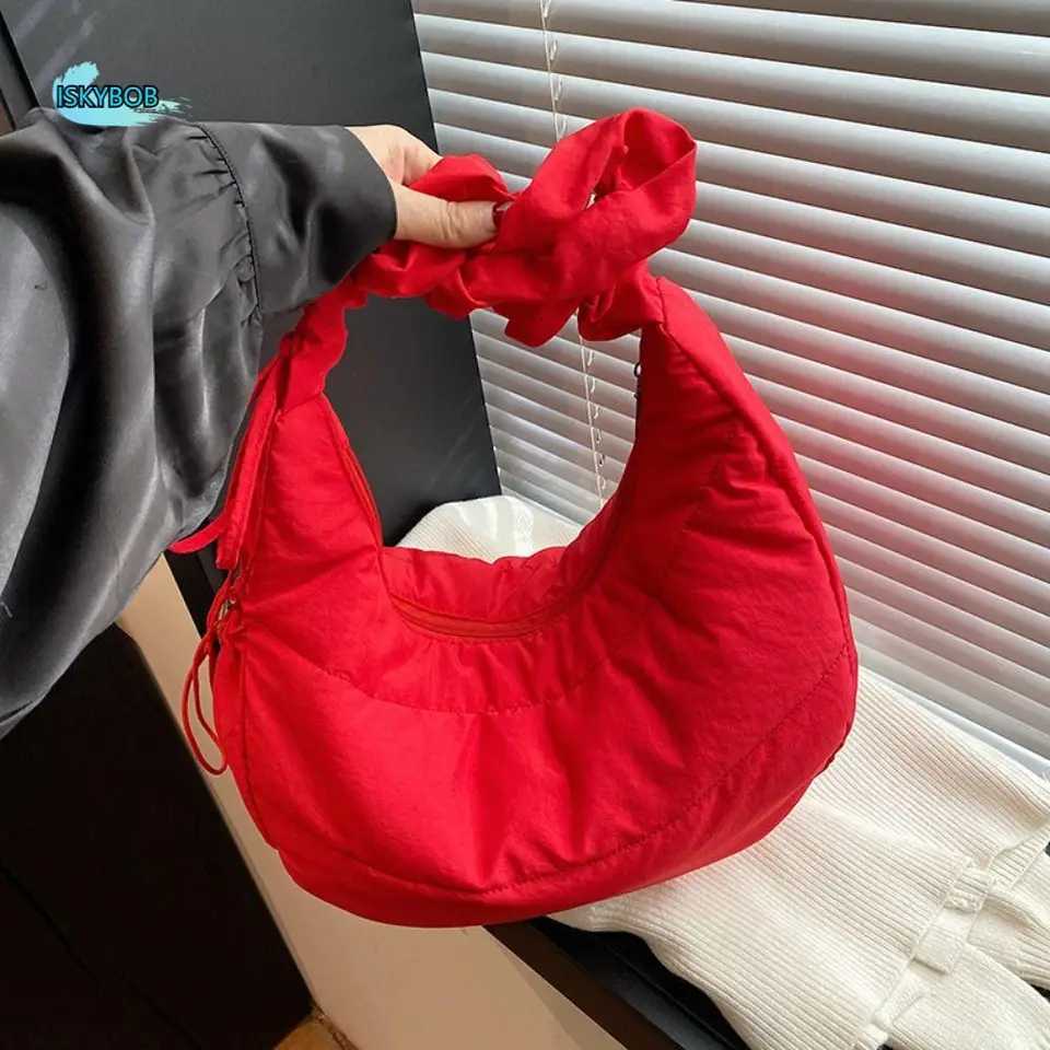 2024 Casual Nylon Pleated Handbag Korean Style Portable INS Shoulder Bag Crossbody Bag Fashion Underarm Bag Outdoor Z250812