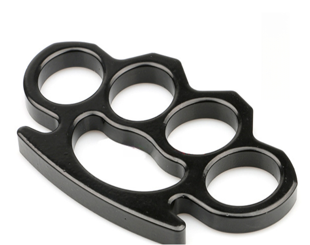 Iron Fist Plus Hard Alloy Brass Knuckle Thickened Four-finger Fist Buckle Fighting Window Breaking Boxing Tool