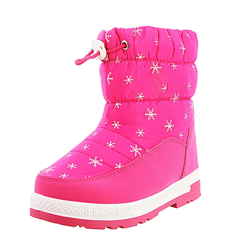 Cute eagle Girls Winter Boots boys Fashion Plush Snowshoe Water-Proof Students Sneakers Rubber Boots Keep Warm Sneakers 250811