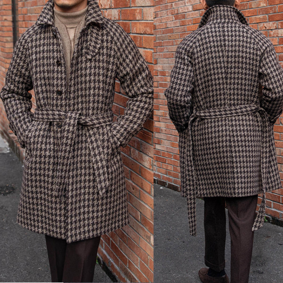 Casual Winter Thickened Men Coat Stand Collar Single Breasted Woolen Warm Autumn Winter Jacket Coat Custom Made