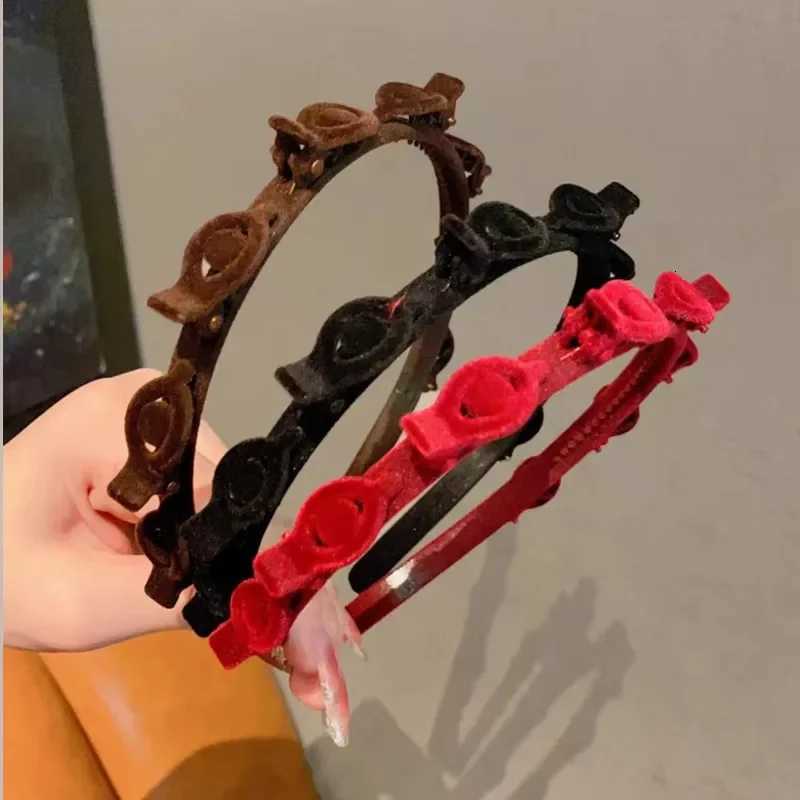 1/2/3 Pcs Flocking Braided Band Simple Broken Hairpin Band Fashionable Girls Face Washing Band X250812