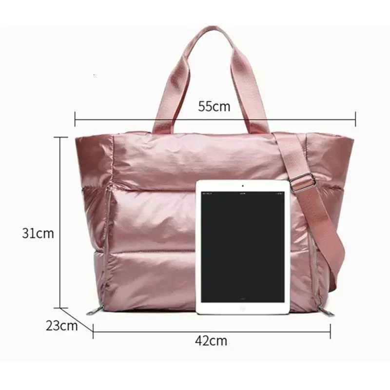 Women Gym Bags Waterproof Sports Swimming Yoga Mat Pink Weekend Travel Duffle Bags for Women Sport Fitness Shoulder Handbag Z250812