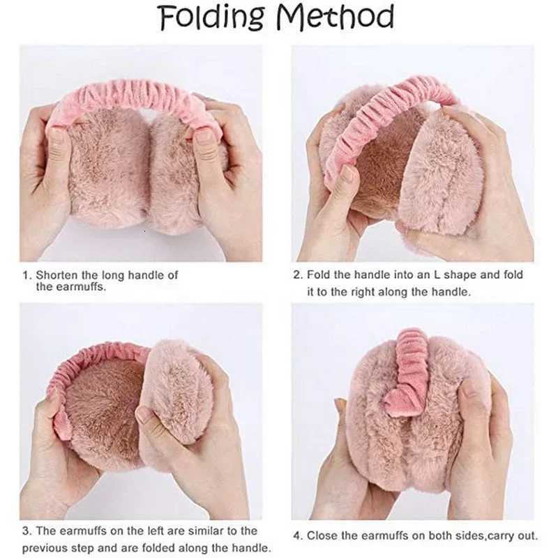 1pc Soft Plush Winter Ear Warmer Earmuffs for Women Solid Color Outdoor Cold Weather Accessories XJ250812