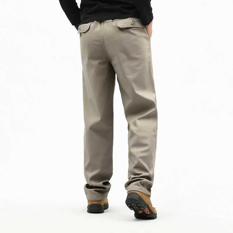 ippolich Mens Autumn/Winter Casual Cotton Trousers Loose Fit Straight Pants Street Jogger Pants Velvet Cargo Trousers W250812