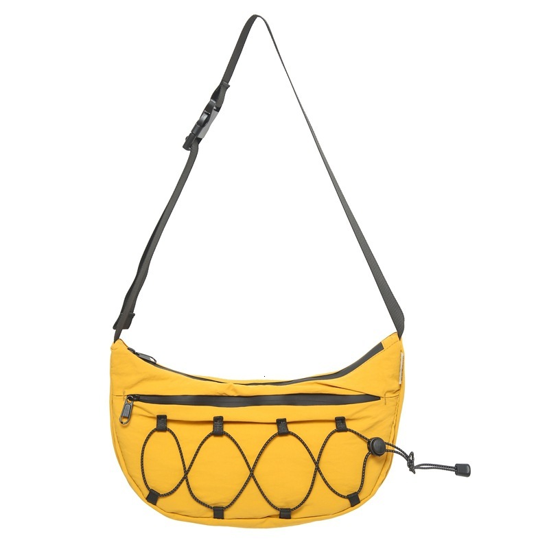 Workwear Style Large Capacity Unisex Crossbody for Commuting Nylon Fabric New Casual Personality Braided Strap Shoulder Bag