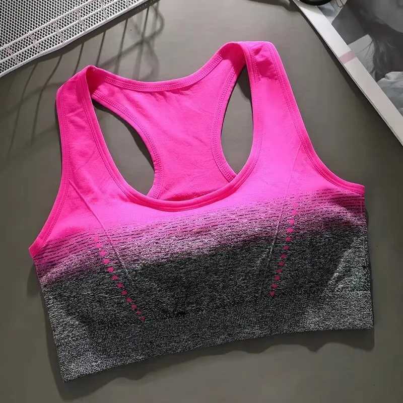 Sports Bra High Stretch Breathable Top Fitness Women Padded for Running Gym Seamless Crop Bra Gradient Sport Bra Z250812