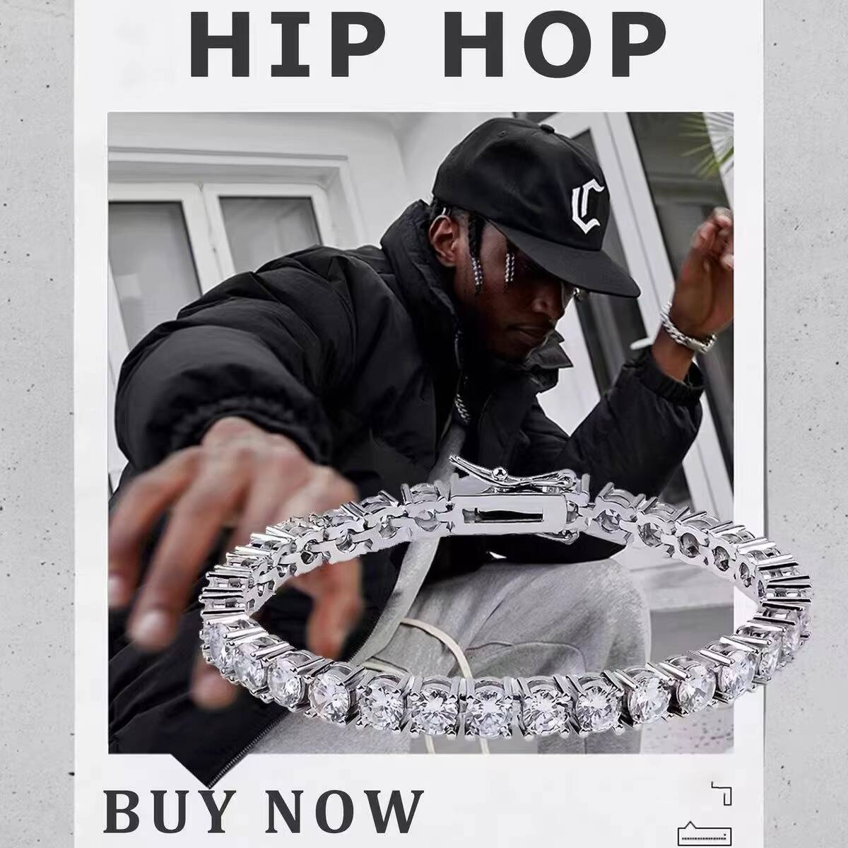 Hote Selling 3mm 4mm 5mm 6mm Silver 925 DEF GH VVS Moissanite Diamond Synthetic Moissanite Tennis Chain