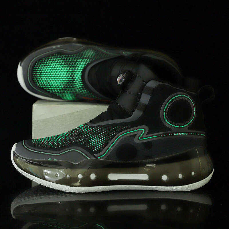 White Basketball Shoes for Men and Free shipping Teenagers, Fluorescent Night Glow Trendy Shoes, Anti-Slip Sports Boots