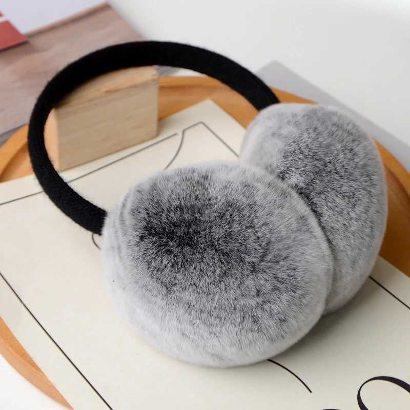 100% Natural MPPM Rex Rabbit Fur Earmuffs Winter Accessories for Women Winter Ear Muffs Fluffy Earmuff Ear Cover for Winter XJ250812