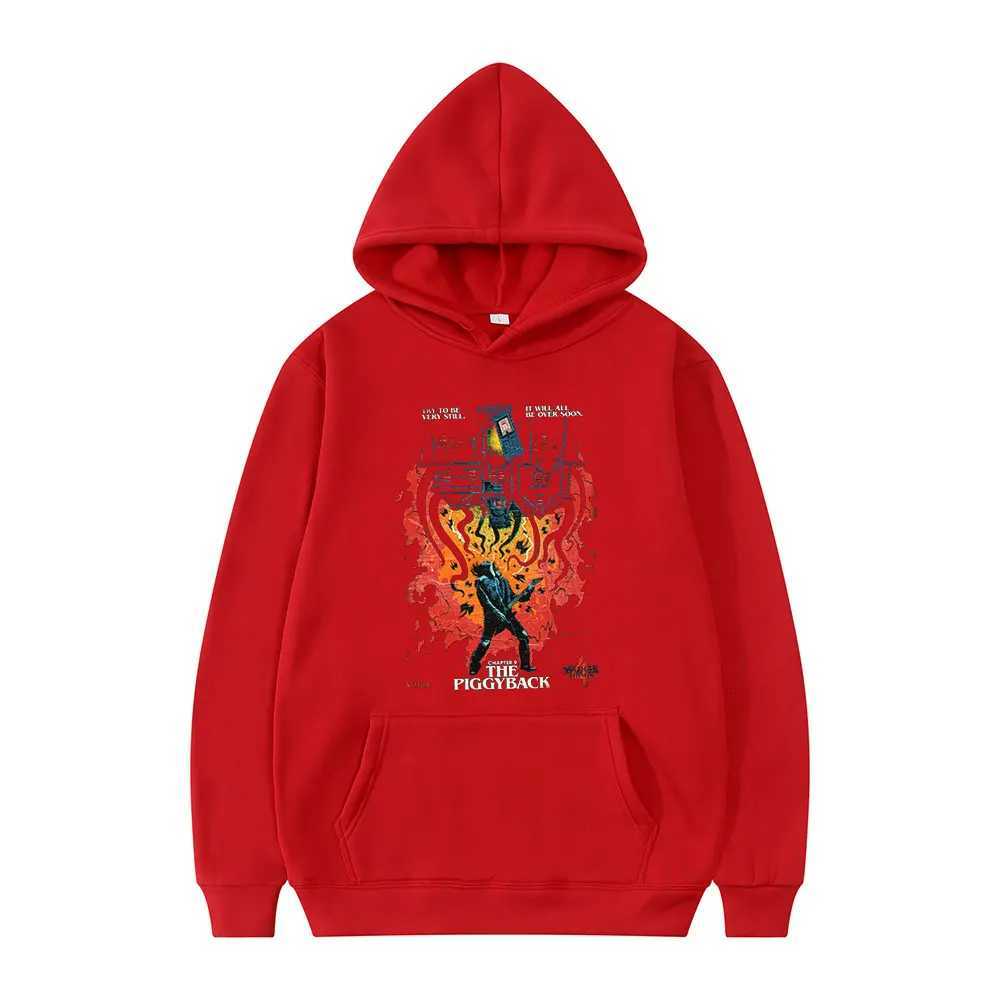 Mens Clothing Tracksuit Simple Design Loose Hoodies Oversized Hooded Sweatshirt with Print Pullover Harajuku Punk Streetwear Y250811