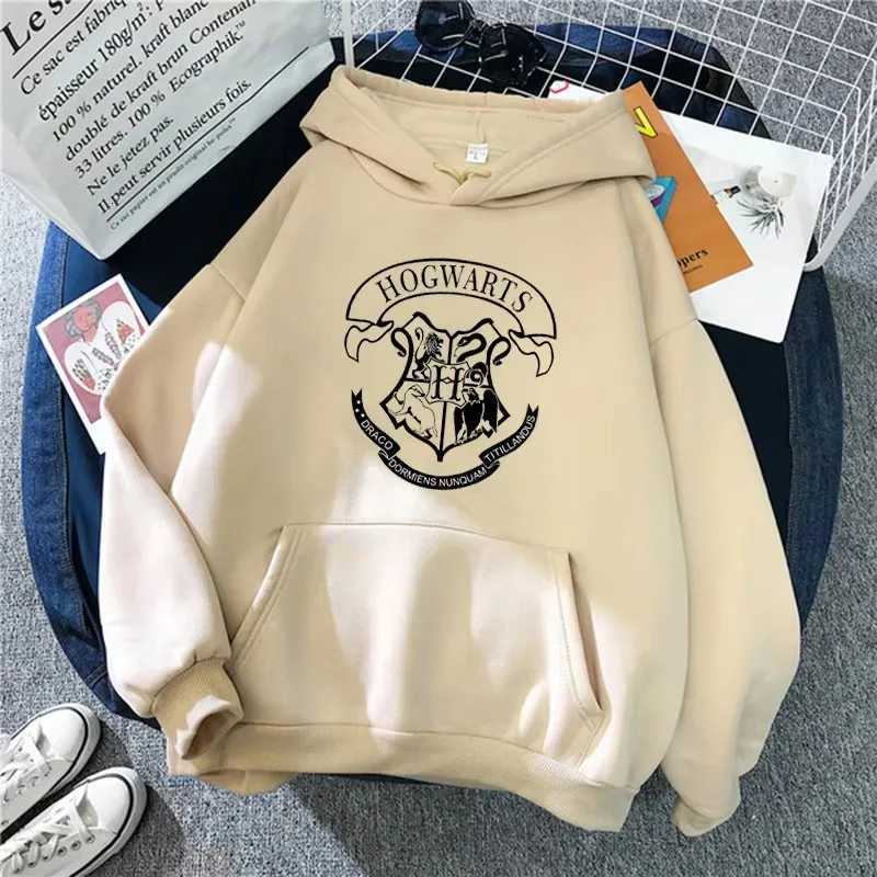 Fashion Men y2k Hogwarts Printed Cotton Hoodie Sweatshirt Women Unisex Autumn Winter Long Sleeves Casual Loose Oversized Top Y250811