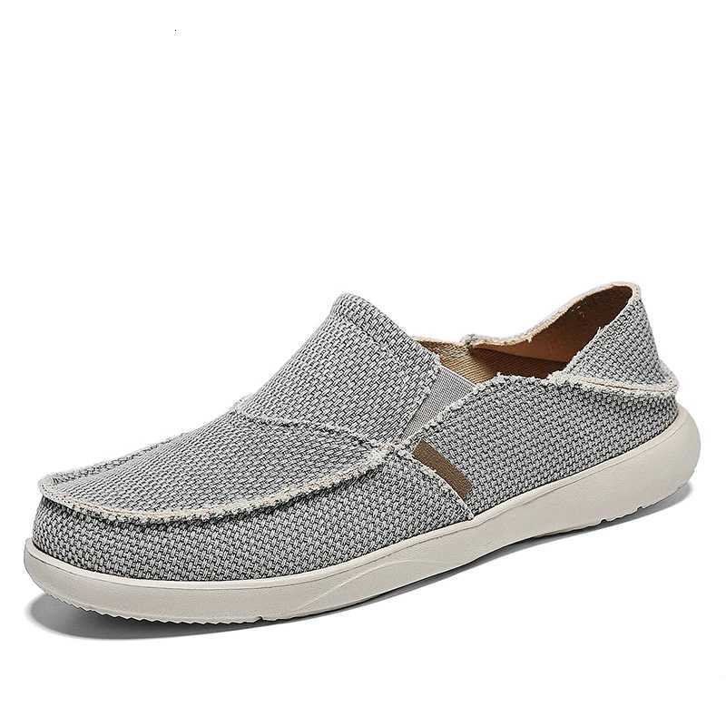 2024 Summer Men Canvas Shoes Espadrilles Breathable Casual Shoes Men Loafers Comfortable Ultralight Lazy Boat Shoes Big Size 47 Z250812