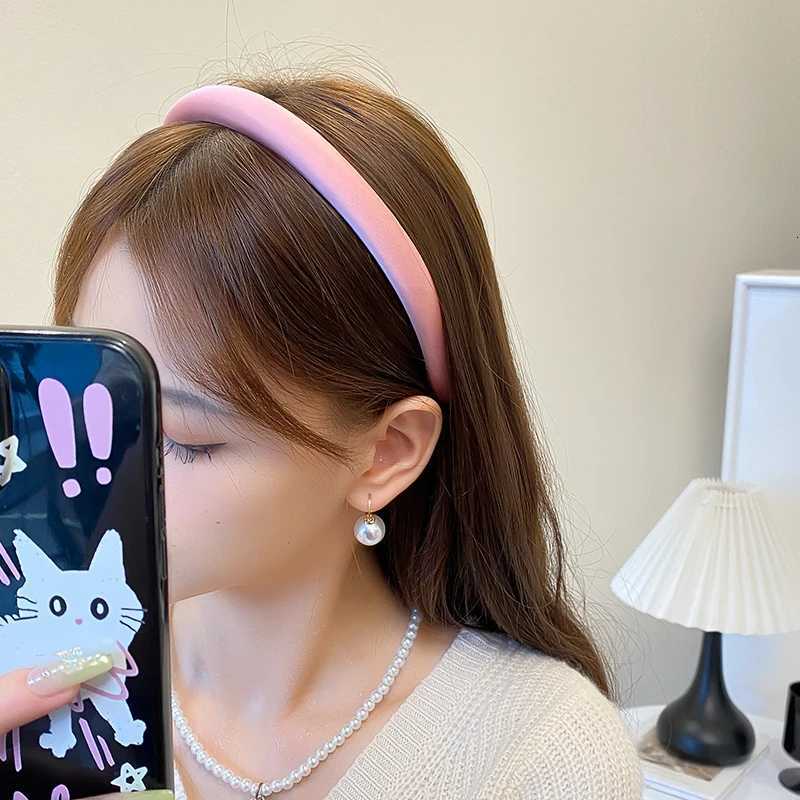 100% Solid Fabric Fine Hair Band Wen Korean Simple Band Fresh All-match Outdoor Hoop Hairband Girls Hair Accessories X250812