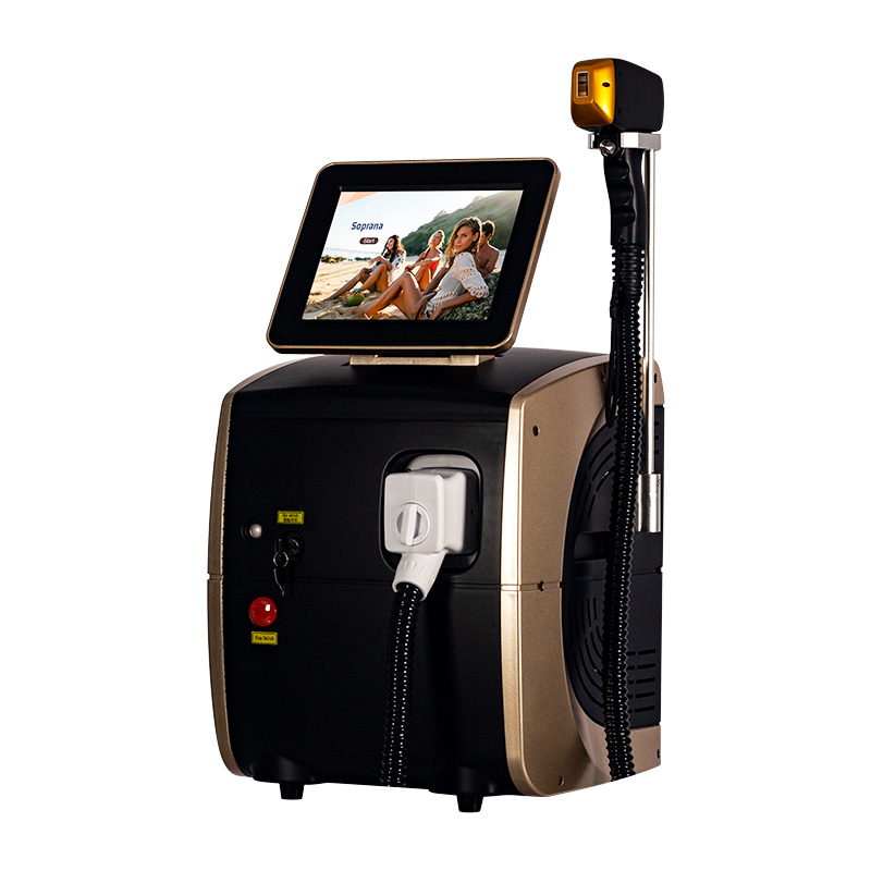 Latest Diode Laser Hair Removal Device Triple Wavelength Painless and Permanent 808nm+1064nm+755nm