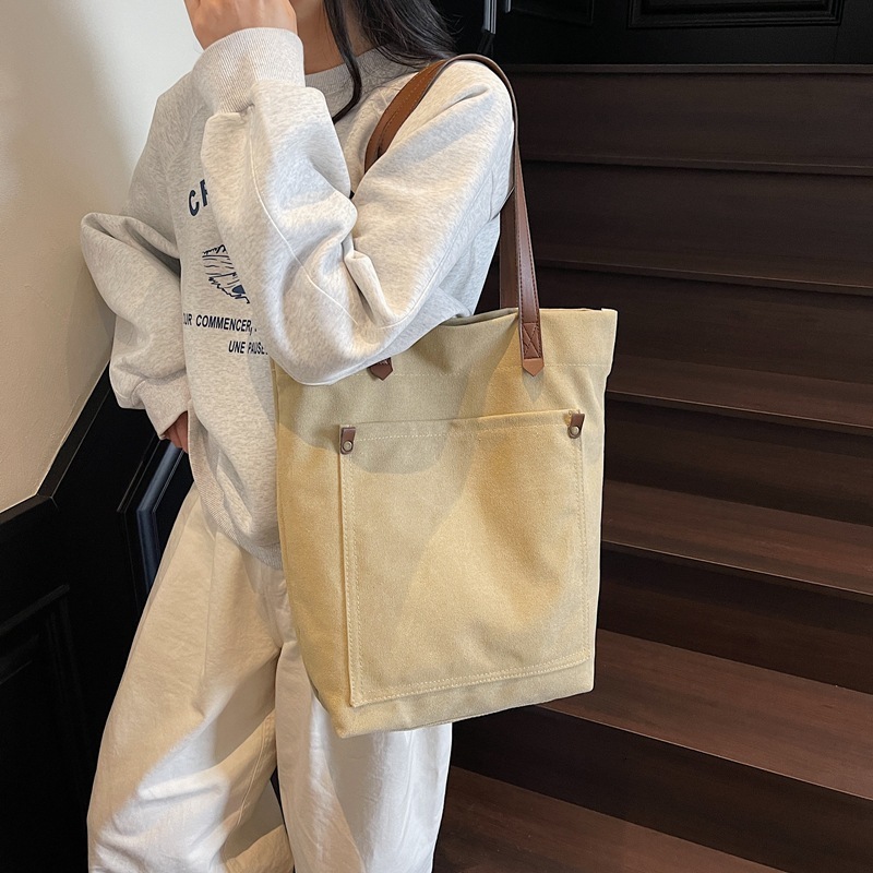 Canvas Women New Autumn and Winter Large Capacity Handbag Class Shoulder Crossbody Bag