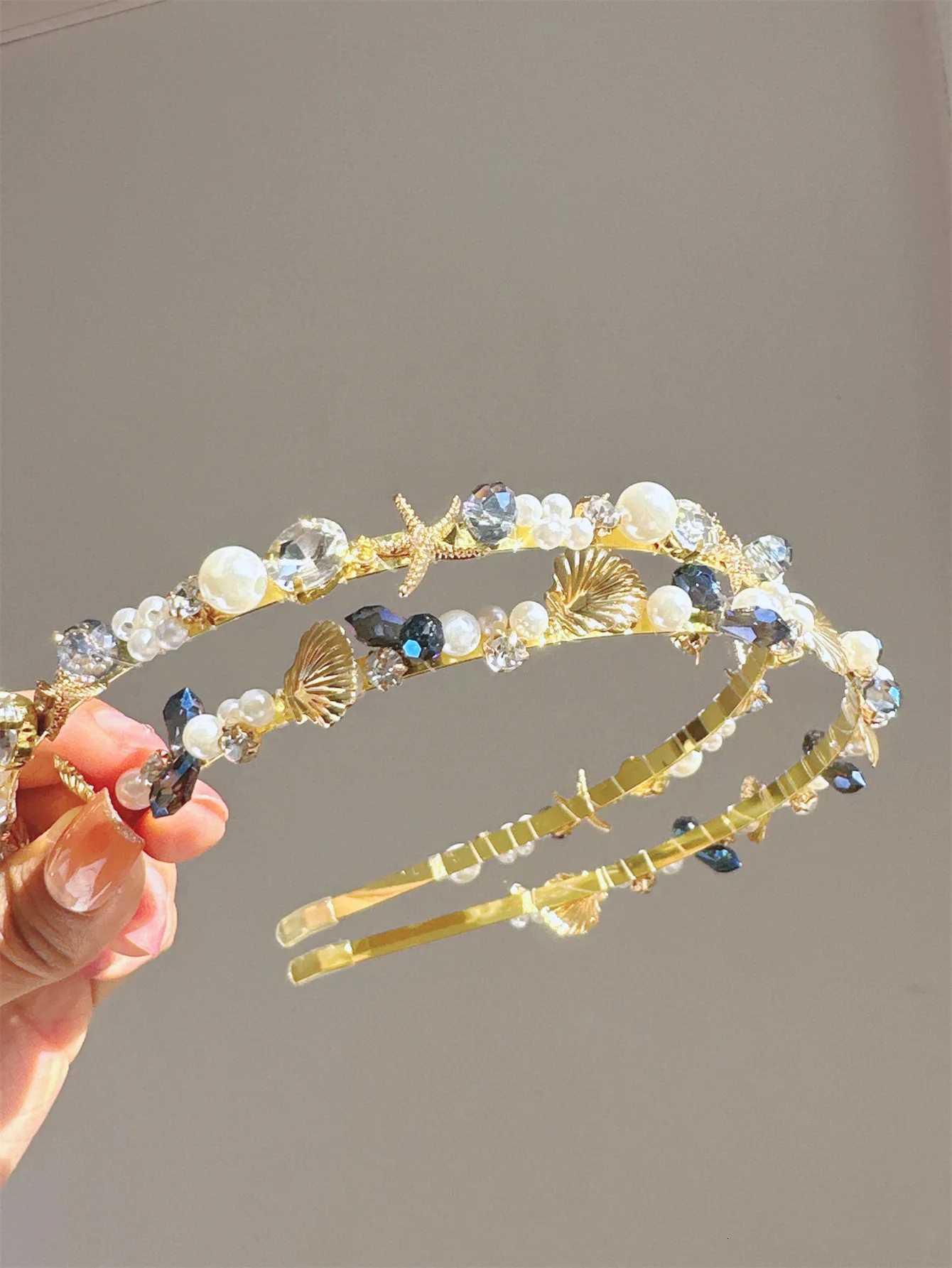 Korean Fashion Crystal Rhinestone Band Elegant Band Banquet Hair Hoop Suitable for Ladies Face Washing Wear X250812