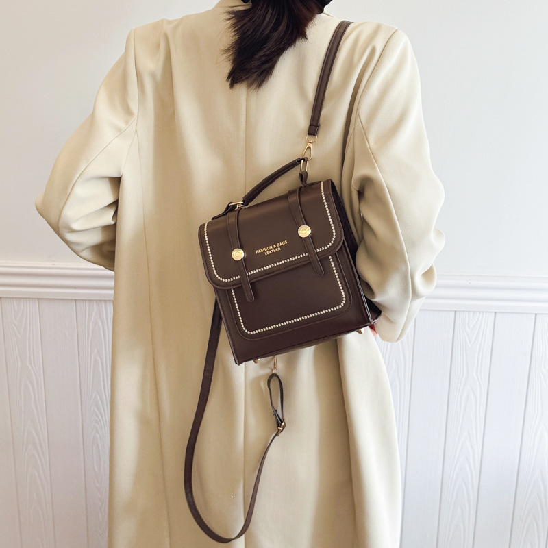 College Style Solid Color Trendy Women s Pendant New Casual Large Capacity Backpack Single Shoulder Handbag for ddmymarket