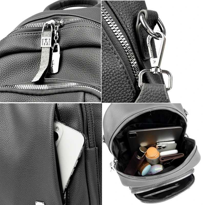 Designer Backpack Women Large Capacity Travel Bag FAshion High Quality Leather School Bags Casual Bagpack Elegant Y250811